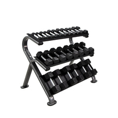 3-Tier Horizontal Dumbbell Rack W/Oval Tubing