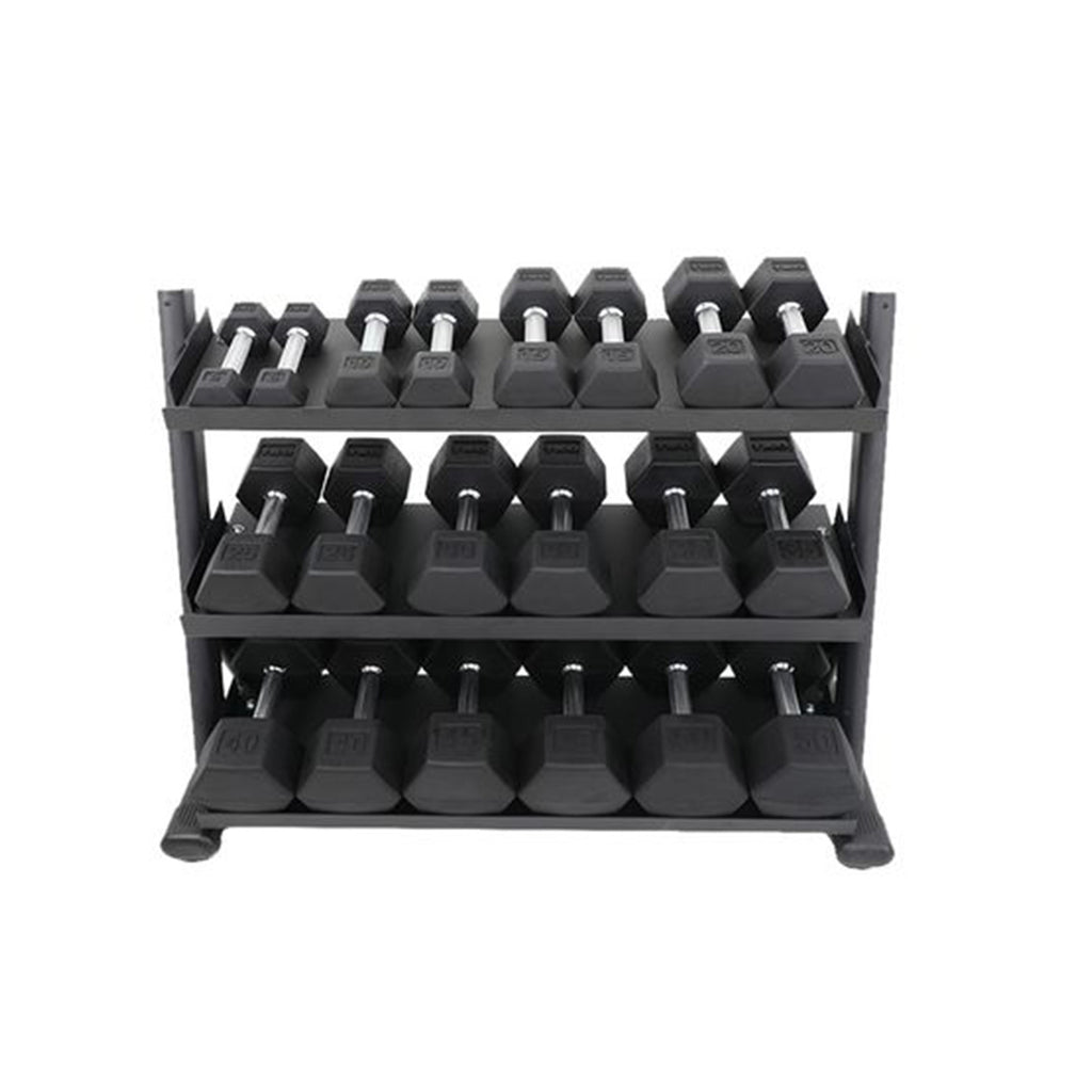 3-TIER SHELF DUMBBELL RACK – TKO Strength & Performance