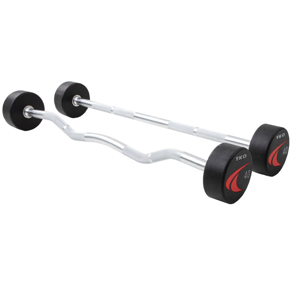 Round Fixed Straight Bar 20-110 LB. Set (Urethane) – TKO Strength ...