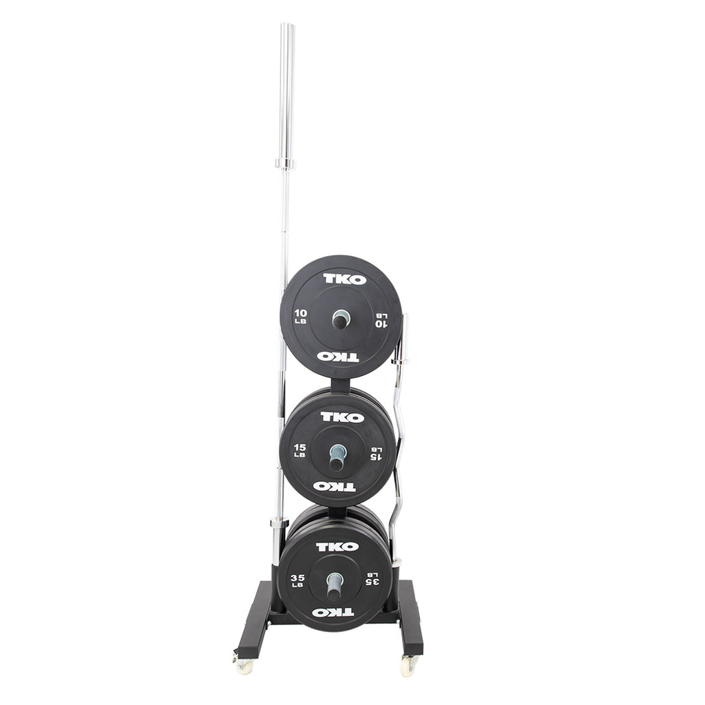 BUMPER PLATE RACK W/ WHEELS – TKO Strength & Performance