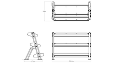 3-Tier Adjustable Tray Rack