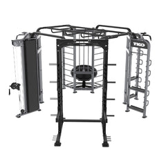 Functional Trainer+Rebounder+Stretch+Power Rack Station