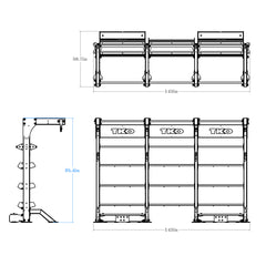 Freestanding Triple Bay w/ extra storage