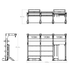 Freestanding Triple Bay