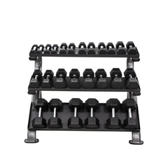 3-Tier Horizontal Dumbbell Rack W/Oval Tubing
