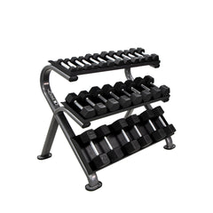 3-Tier Horizontal Dumbbell Rack W/Oval Tubing