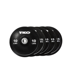 TKO BLACK COMPETITION RUBBER BUMPER PLATES